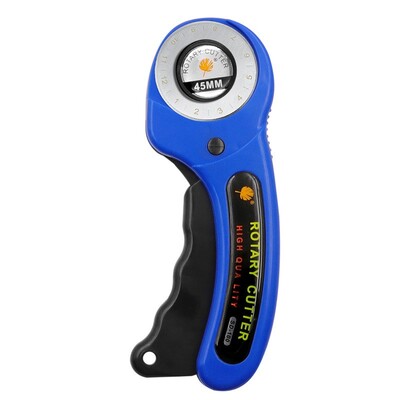 Set de tăietor rotativ de 45 mm Instrument de tăiere pentru artizanat din piele cu mâner ergonomic pentru bricolaj, prelucrare de țesături, cusut, matlasare.
