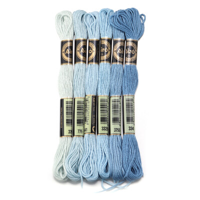 6 db/tétel 8 m poliészter keresztszemes cérna Színes hímző cérna pánt barkács varráshoz kézműves ruházati kiegészítők