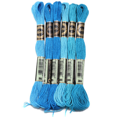 6 db/tétel 8 m poliészter keresztszemes cérna Színes hímző cérna pánt barkács varráshoz kézműves ruházati kiegészítők