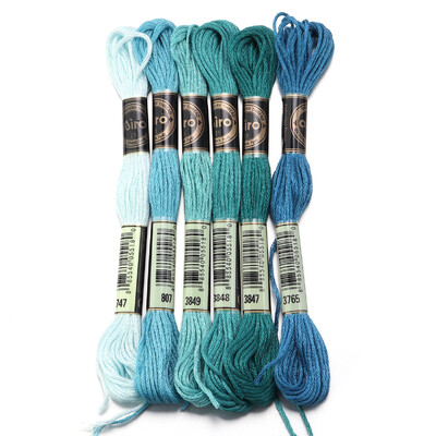 6 db/tétel 8 m poliészter keresztszemes cérna Színes hímző cérna pánt barkács varráshoz kézműves ruházati kiegészítők