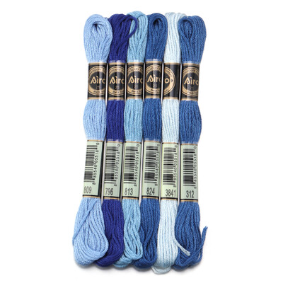 6 db/tétel 8 m poliészter keresztszemes cérna Színes hímző cérna pánt barkács varráshoz kézműves ruházati kiegészítők