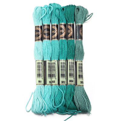 6 db/tétel 8 m poliészter keresztszemes cérna Színes hímző cérna pánt barkács varráshoz kézműves ruházati kiegészítők