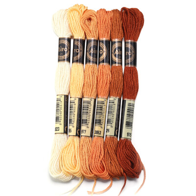 6 db/tétel 8 m poliészter keresztszemes cérna Színes hímző cérna pánt barkács varráshoz kézműves ruházati kiegészítők