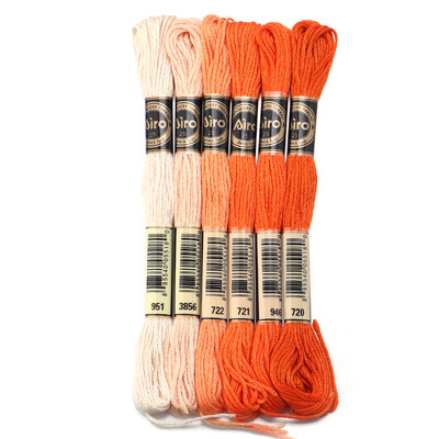 6 db/tétel 8 m poliészter keresztszemes cérna Színes hímző cérna pánt barkács varráshoz kézműves ruházati kiegészítők