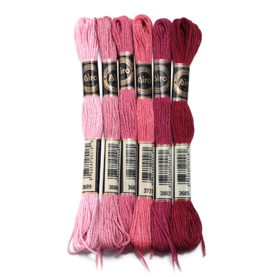 6 db/tétel 8 m poliészter keresztszemes cérna Színes hímző cérna pánt barkács varráshoz kézműves ruházati kiegészítők