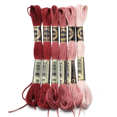 6 db/tétel 8 m poliészter keresztszemes cérna Színes hímző cérna pánt barkács varráshoz kézműves ruházati kiegészítők