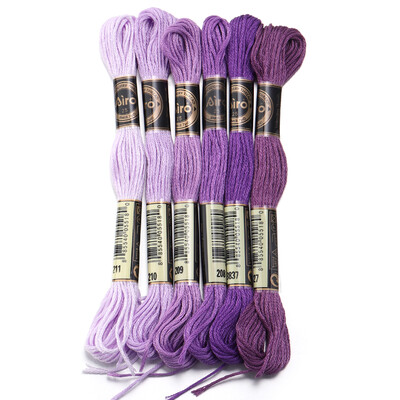 6 db/tétel 8 m poliészter keresztszemes cérna Színes hímző cérna pánt barkács varráshoz kézműves ruházati kiegészítők