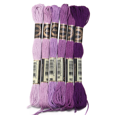 6 db/tétel 8 m poliészter keresztszemes cérna Színes hímző cérna pánt barkács varráshoz kézműves ruházati kiegészítők