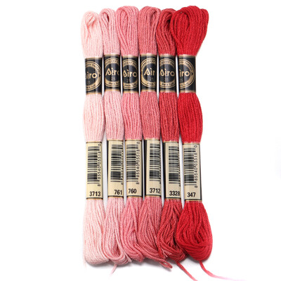 6 db/tétel 8 m poliészter keresztszemes cérna Színes hímző cérna pánt barkács varráshoz kézműves ruházati kiegészítők