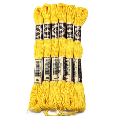 6 db/tétel 8 m poliészter keresztszemes cérna Színes hímző cérna pánt barkács varráshoz kézműves ruházati kiegészítők