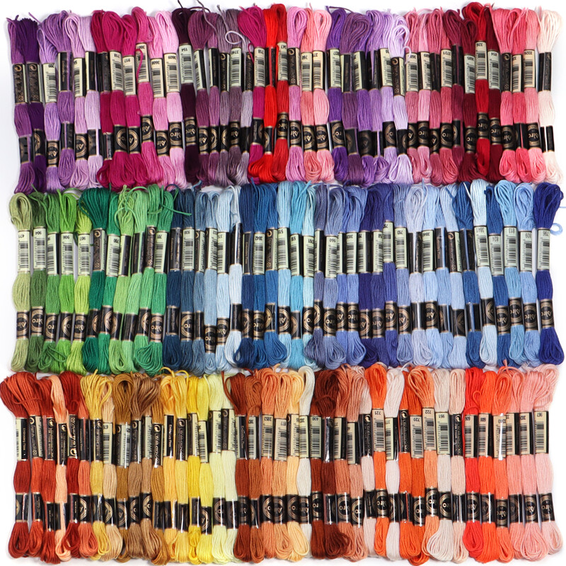 6 db/tétel 8 m poliészter keresztszemes cérna Színes hímző cérna pánt barkács varráshoz kézműves ruházati kiegészítők