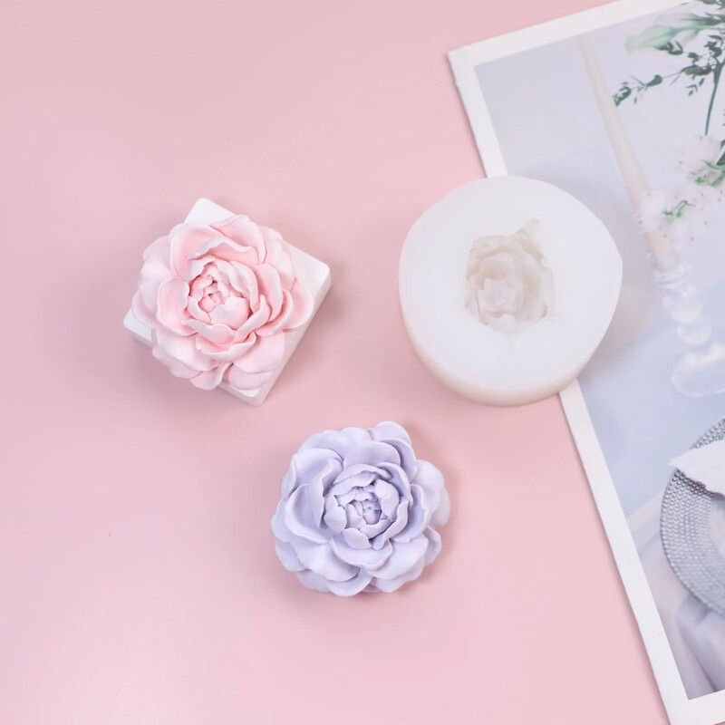 Jasmīna silikona veidne DIY 3D ziedu ar rokām gatavota ziepju ģipša bāze mājas dekorēšanai silikona veidne