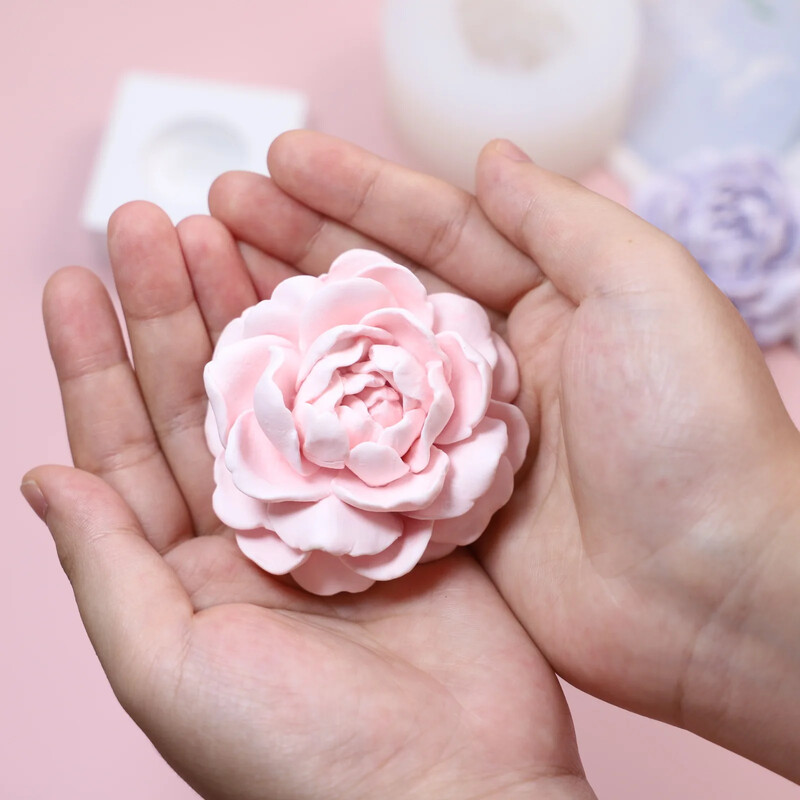 Jasmīna silikona veidne DIY 3D ziedu ar rokām gatavota ziepju ģipša bāze mājas dekorēšanai silikona veidne