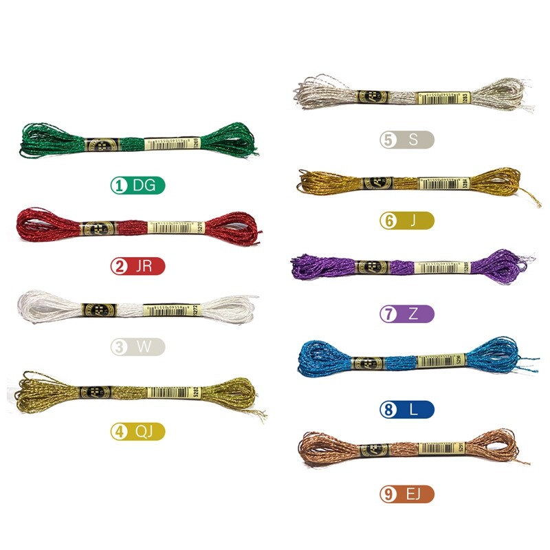 8 méter DIY hímző cérna veretlen drót kézzel készített arany ezüst huzal kerek fényes selyem kézi keresztszemes sweing sccesso