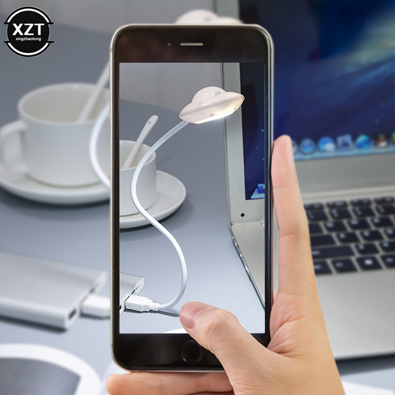 USB plug-in nočné svetlo kreatívne UFO knižné svetlo počítačový stôl LED lampa prenosná čítacia lampa pre notebook notebook power bank