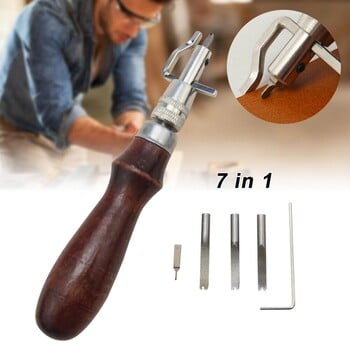 Εγχειρίδιο DIY Tools Professional Leathercraft Adjustable Stittching Groover Crease Leather Handmade Practical Sewing Digger