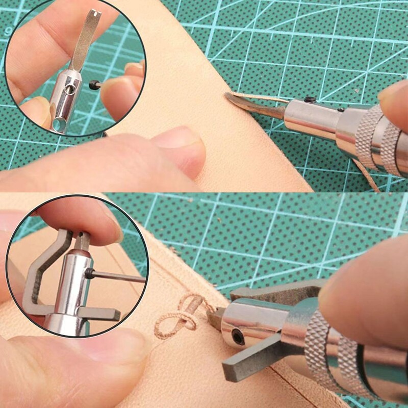 „Pasidaryk pats“ įrankiai Profesionalūs „Leathercraft“ reguliuojami susiuvimo grioveliai, oda, rankų darbo praktinis siuvimo kasimo vadovas