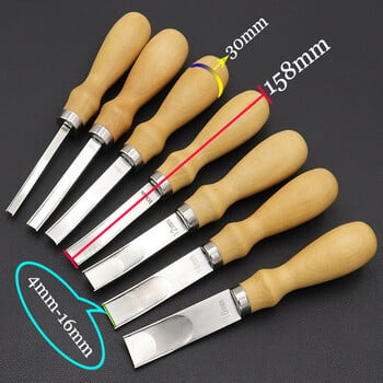 4mm-16mm Practical Leather Craft Edge Beveler Skiving Beveling Knife DIY Κοπή κοπής Εργαλείο χειροτεχνίας με ξύλινη λαβή