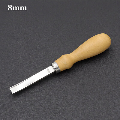 4mm–16mm praktiškas odinis amatų kraštas Beveler Slidinėjantis nuožulnus peilis „pasidaryk pats“ pjovimo kirpimo rankinis rankdarbių įrankis su medine rankena
