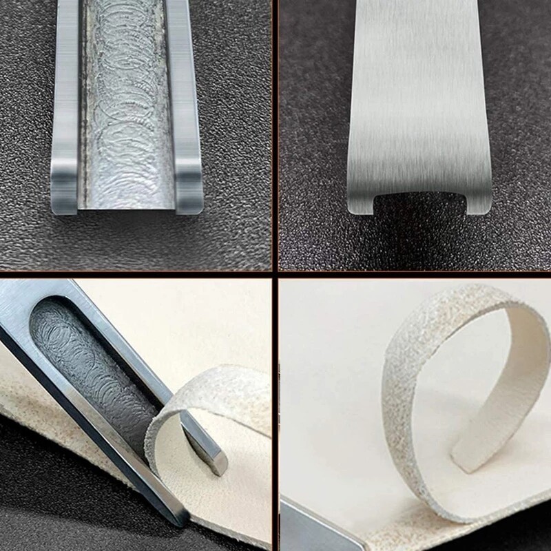 4mm–16mm praktiškas odinis amatų kraštas Beveler Slidinėjantis nuožulnus peilis „pasidaryk pats“ pjovimo kirpimo rankinis rankdarbių įrankis su medine rankena