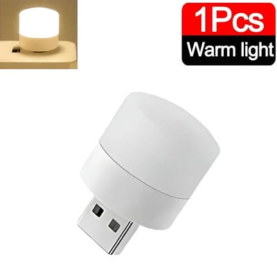 50-1 kom Mini USB noćna svjetla za računalo Mobilno napajanje USB utikač lampe za punjenje LED topla bijela zaštita za oči Svjetlo za čitanje knjiga