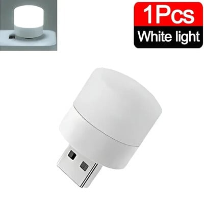 50-1 kom Mini USB noćna svjetla za računalo Mobilno napajanje USB utikač lampe za punjenje LED topla bijela zaštita za oči Svjetlo za čitanje knjiga