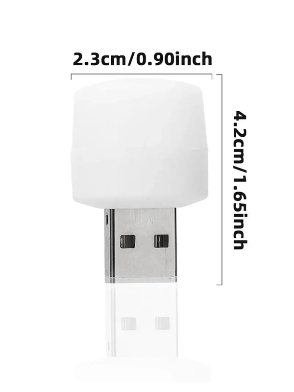 50-1 kom Mini USB noćna svjetla za računalo Mobilno napajanje USB utikač lampe za punjenje LED topla bijela zaštita za oči Svjetlo za čitanje knjiga