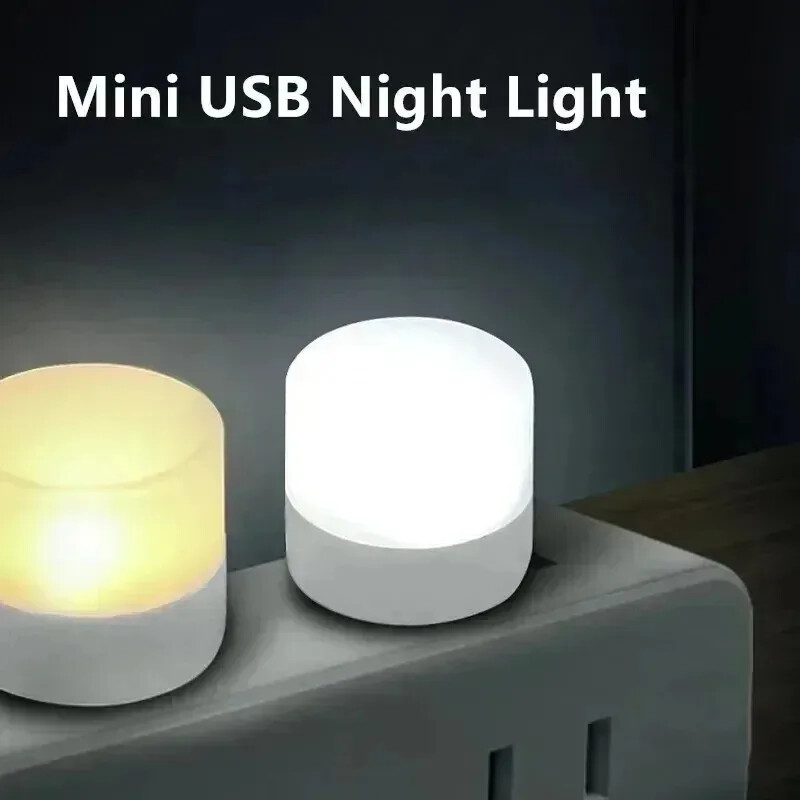 50-1 kom Mini USB noćna svjetla za računalo Mobilno napajanje USB utikač lampe za punjenje LED topla bijela zaštita za oči Svjetlo za čitanje knjiga