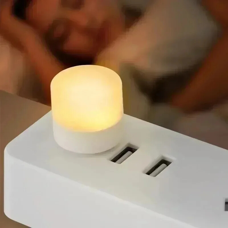 50-1 kom Mini USB noćna svjetla za računalo Mobilno napajanje USB utikač lampe za punjenje LED topla bijela zaštita za oči Svjetlo za čitanje knjiga
