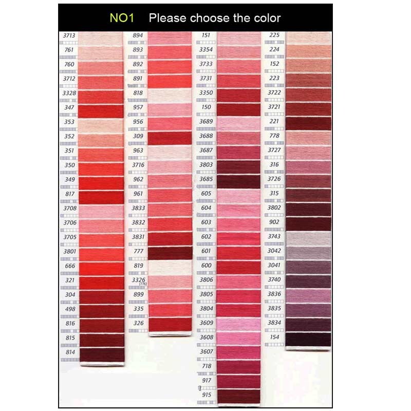 Egyedi keresztszemes cérna színek 50 darab keresztszemes selyemszál 8 méter hosszú 6 szál keresztszemes hímzőcérna