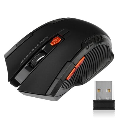 Mouse fără fir 2.4G Receptor USB 6 butoane Mouse-uri optice profesionale fără fir USB Mouse Scroll dreapta pentru laptop PC Gamer