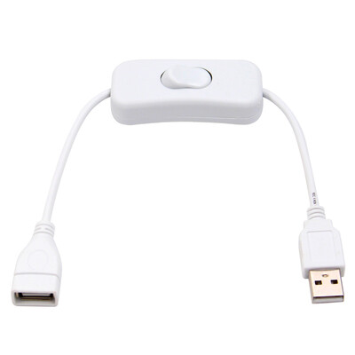 30CM DC predĺžený USB kábel s prepínačom a tlačidlom napájania, napájací kábel s dlhou životnosťou, adaptér na nabíjanie lampy pre USB lampu, USB ventilátor