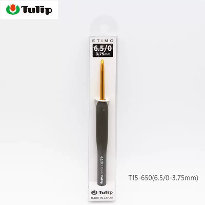 Japonijos Hirosimos įrankiai Tulpių Eitmo serijos nėriniai, juoda rankena, aukso spalvos nerti, rankomis megzti vilnos nėrimo „pasidaryk pats“ nemokamas pristatymas