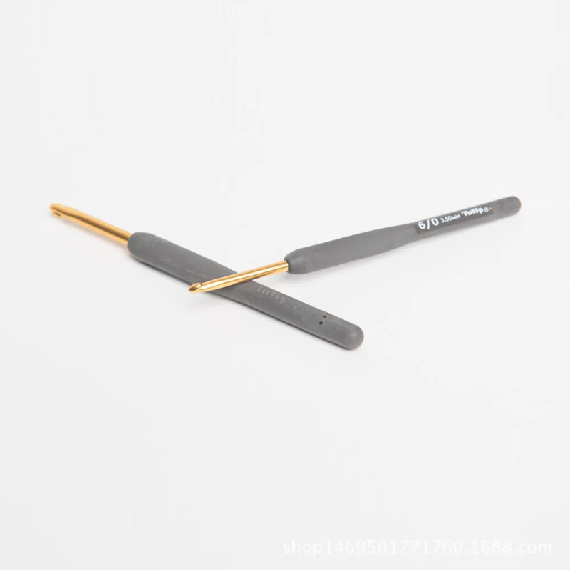 Japonijos Hirosimos įrankiai Tulpių Eitmo serijos nėriniai, juoda rankena, aukso spalvos nerti, rankomis megzti vilnos nėrimo „pasidaryk pats“ nemokamas pristatymas