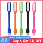 Mini USB LED Lumină de lectură Lampă portabilă pentru cărți Lumini flexibile de noapte pentru camping Lămpi de masă pentru Power Bank PC Notebook Laptop