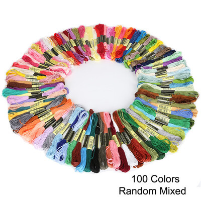 Nagyker 100 választható szín Hossz 7,5 m Horgonyos keresztszemes pamut hímző cérna 7,5 m/db pamut hímző cérna