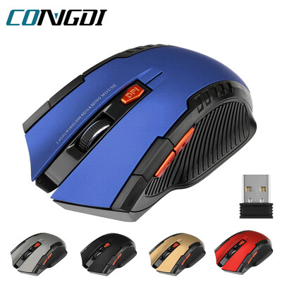 2,4 GHz bezvadu peles optiskās peles ar USB uztvērēju Gamer 1600DPI 6 pogu pele datoram klēpjdatoru piederumi, peles atskaņotājs