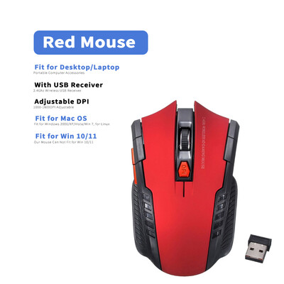 Mouse fără fir de 2,4 GHz Mouse optice cu receptor USB Gamer 1600 DPI Mouse cu 6 butoane pentru computer Accesorii laptop Mouse Gamer