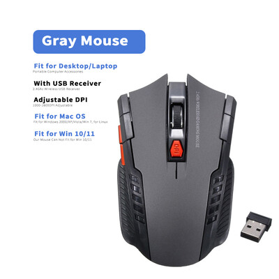 Mouse fără fir de 2,4 GHz Mouse optice cu receptor USB Gamer 1600 DPI Mouse cu 6 butoane pentru computer Accesorii laptop Mouse Gamer