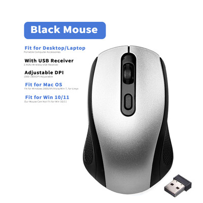 Mouse fără fir de 2,4 GHz Mouse optice cu receptor USB Gamer 1600 DPI Mouse cu 6 butoane pentru computer Accesorii laptop Mouse Gamer
