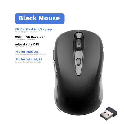 Mouse fără fir de 2,4 GHz Mouse optice cu receptor USB Gamer 1600 DPI Mouse cu 6 butoane pentru computer Accesorii laptop Mouse Gamer