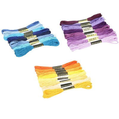 12/24/36/50 Ancoră similară cu punct de cruce din bumbac ață de brodat Kit de ață de cusut țevi de cusut artizanat Spiraea accesorii de cusut