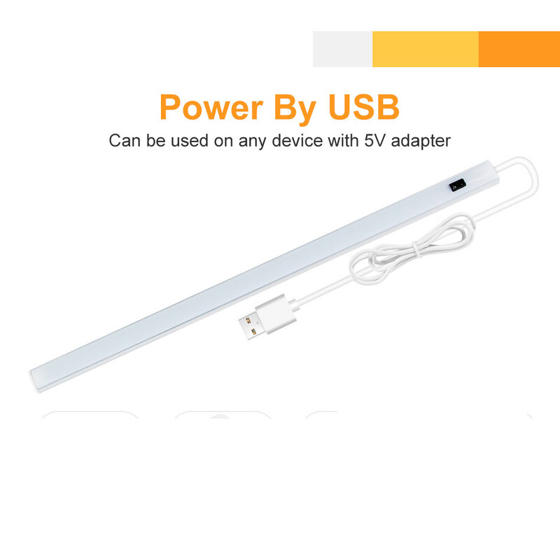 USB 5V 1A PIR Senzor de mișcare LED de mână Lampă de lumină de noapte Dormitor Lampă de birou lectură acasă Bucătărie Pentru Power Bank PC Laptop Notebook