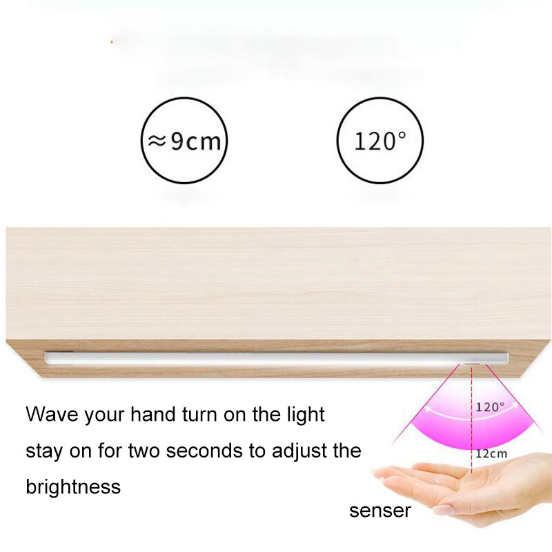 USB 5V 1A PIR Senzor de mișcare LED de mână Lampă de lumină de noapte Dormitor Lampă de birou lectură acasă Bucătărie Pentru Power Bank PC Laptop Notebook