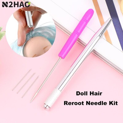 1 komplekts Doll Hair Reroot Adatu komplekts Pārkrāsot Baby Head Reborn Matu sakņu veidošanai Rīki Parūku izgatavošanas Piederumi Piederumi Komplekts DIY Doll Tools