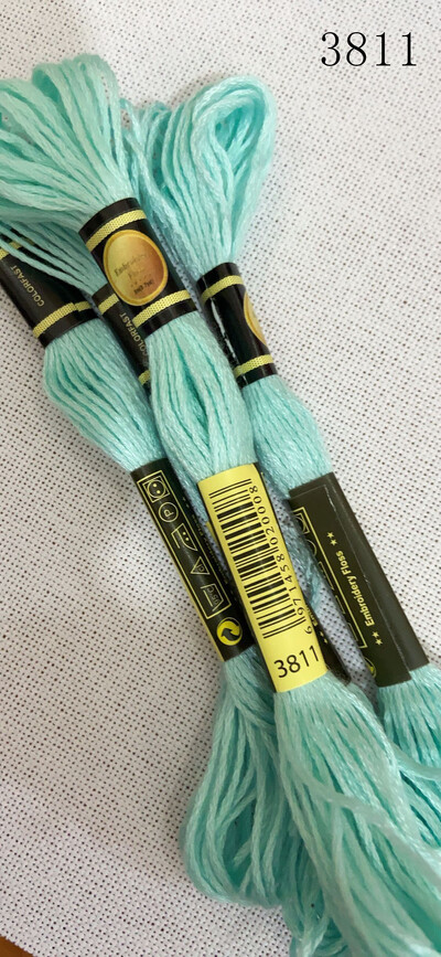 DIY DMC3809-3827 Fire de broderie cu ață dentară 10 buc. Kit pentru cusături în cruce Seturi pentru cusături în cruce pentru ață dentară 11.12