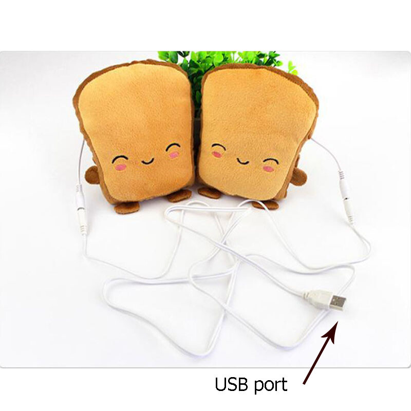 1 ζεύγος USB Hand Warmer Θερμαινόμενα γάντια Toast Hand Warmers Winterless Gloves Christmas Gift New Arrival