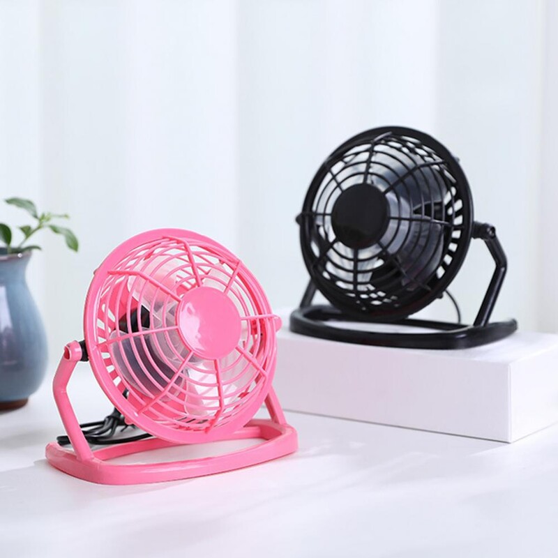 Mini ventilators, kluss, 4 asmeņi, stabila pamatne, spēcīgs vējš, viegli pārnēsājams dzesēšanas galda ventilators, 360 grādu rotācijas USB ventilators kopmītnei