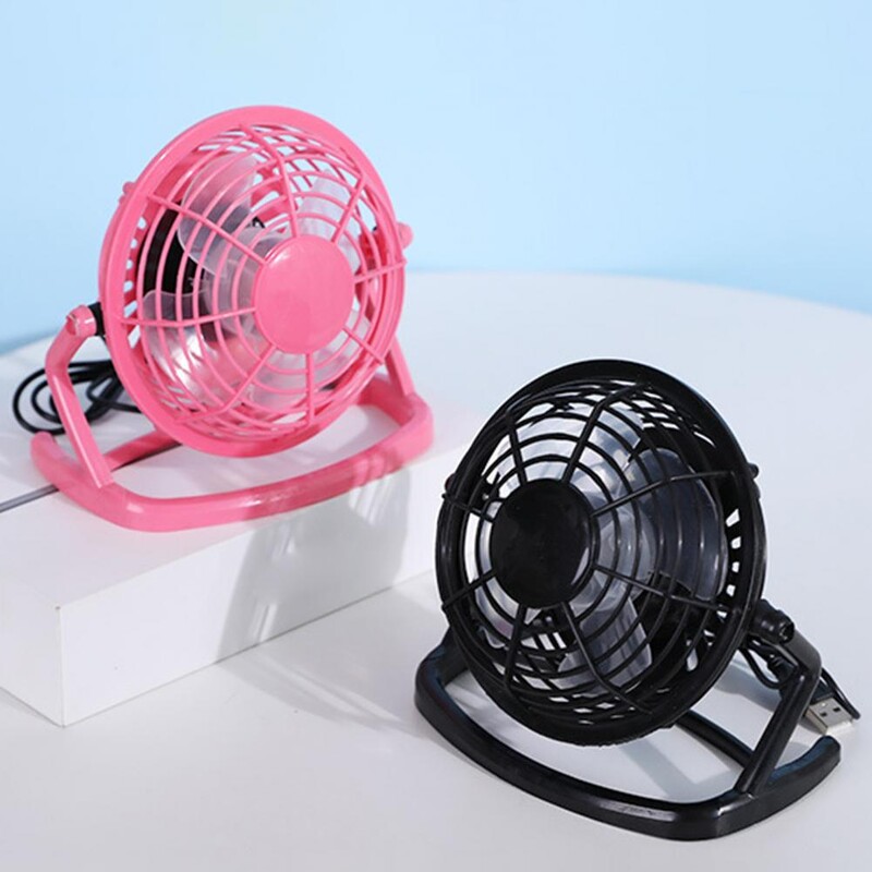 Mini ventilators, kluss, 4 asmeņi, stabila pamatne, spēcīgs vējš, viegli pārnēsājams dzesēšanas galda ventilators, 360 grādu rotācijas USB ventilators kopmītnei