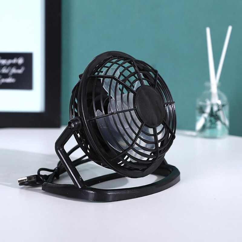 Mini ventilators, kluss, 4 asmeņi, stabila pamatne, spēcīgs vējš, viegli pārnēsājams dzesēšanas galda ventilators, 360 grādu rotācijas USB ventilators kopmītnei